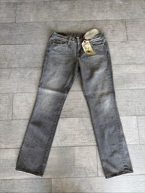 NWT Lucky Brand Lola Straight Jeans Gray Wash Women’s Size 12